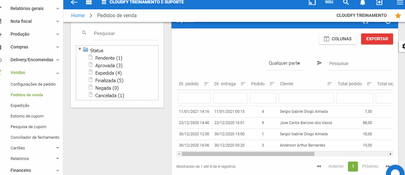 Faturando um pedido